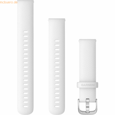 0753759243814 - Ersatzarmband Silikon 18mm Weiß Silber Schnalle 0753759243814 - Ersatzarmband Silikon 18mm Weiß Silber Schnalle