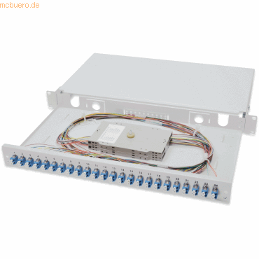 Assmann Spleißbox, 1U, Equipped 24xLC duplex,M25 Schraube,OS2, Adapter