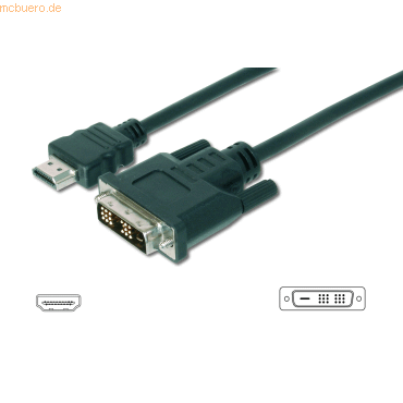 4016032295945 - DIGITUS HDMI Adapter Typ A-DVI 18+1 St St 10m Full HD schwarz