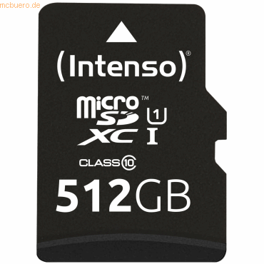 Intenso International Intenso 512GB microSDXC Class10 UHS-I Premium +