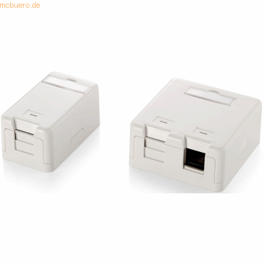 4015867170281 - DIGITAL DATA Aufputzgehäuse für 1 Keystone Jack (1-Port) weiß 1