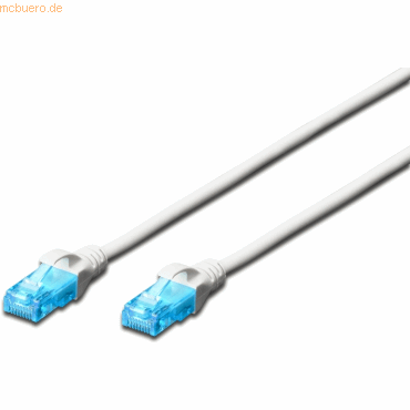 4016032318491 - DIGITUS Patch-Kabel RJ-45 (M) zu RJ-45 (M) 10 m CCA U UTP Cat 5e weiß (DK-1512-100 WH)