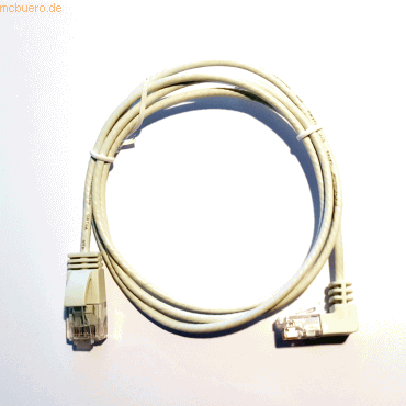 4250367776025 - Patchkabel CAT6a gewinkelt 90 Grad unten UTP weiss 70m