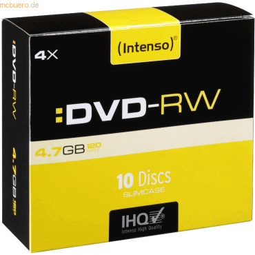 Intenso International Intenso DVD-RW 4,7GB 4x Speed Rewritable Slim Ca