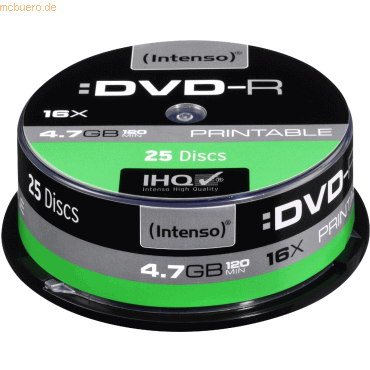 Intenso International Intenso DVD-R 4,7GB 16x Speed Printable Cake Box