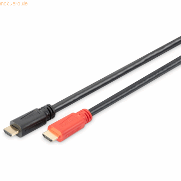 Assmann ASSMANN HDMI Kabel Typ A m/ amp. 15.0m Full HD gold sw.