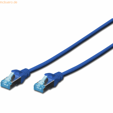 4016032213758 - DIGITUS Patch-Kabel RJ-45 (M) zu RJ-45 (M) 1m Kupfer SF UTP Cat 5e blau (DK-1531-010 B)