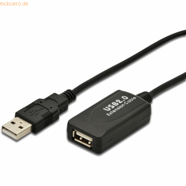 Assmann DIGITUS USB 2.0 Aktives USB 2.0 Verlängerungskabel 5m