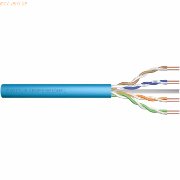 4016032344209 - DIGITUS Professional bulk cable - 500 m - light blue RAL 5012 - 500 meter