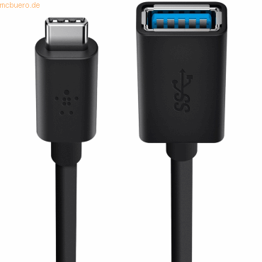 Belkin Belkin USB 3.0 Adapter, USB-C auf USB-A Buchse, Schwarz