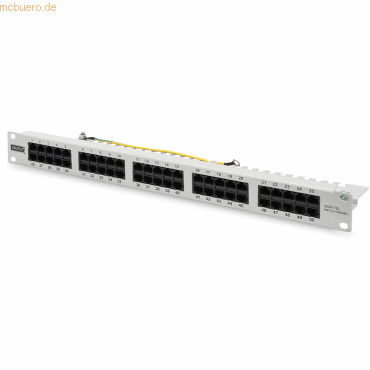 4016032269021 - ungeschirmt ASSMANN DIGITUS CAT 3 ISDN Patch Panel ungeschirmt 50-Port grau DN-91350-1 4016032269021