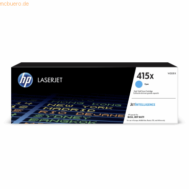 Hewlett Packard HP Toner 415X Cyan (ca. 6.000 Seiten)