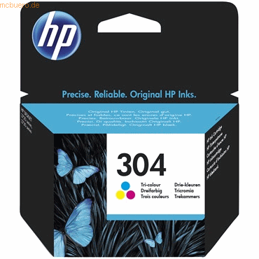 Hewlett Packard HP Tintenpatrone Nr. 304 Multipack (C/M/Y) (ca. 100 Se