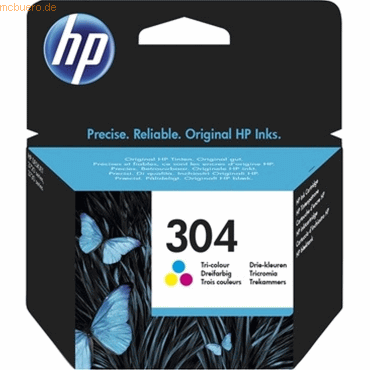 Hewlett Packard HP Tintenpatrone Nr. 304 Multipack (C/M/Y) (ca. 100 Se