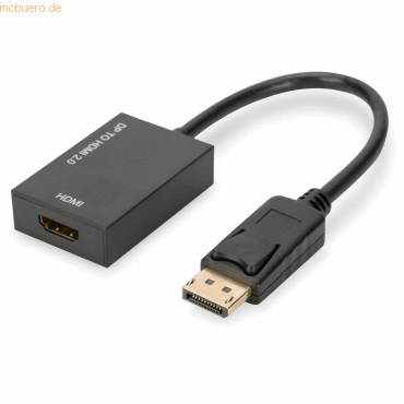 Assmann ASSMANN Aktives DisplayPort auf HDMI-Adapterkabel, 0,2m