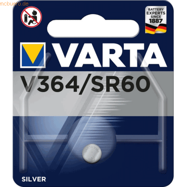 Varta VARTA Knopfzellenbatterie Electronics V364 (SR60) Silber