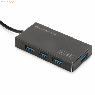 4016032444244 - DA-70240-1 4 Port USB 32 Gen 1-Hub (USB 30) Metallgehäuse Schwarz