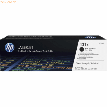 8881820558788 - HP 131X LaserJet Toner CF210XD Schwarz (2x ca2400 Se 8881820558788 - HP 131X LaserJet Toner CF210XD Schwarz (2x ca2400 Se
