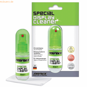 E.V.I. DISPLEX Special Display Cleaner, 30ml Spray mit Mikrofasertuch