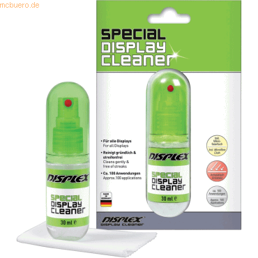 E.V.I. DISPLEX Special Display Cleaner, 30ml Spray mit Mikrofasertuch