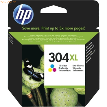 Hewlett Packard HP Tintenpatrone Nr. 304XL Multipack (C/M/Y) (ca. 300