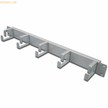 Assmann DIGITUS Kabelrangierpanel mit Kabelführungsbügeln 19- grau 1HE