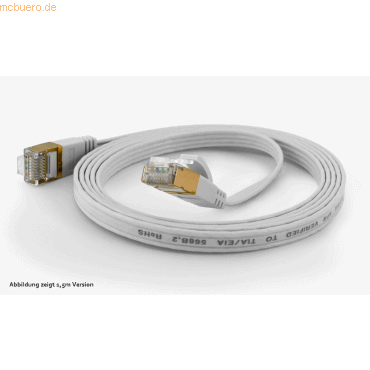 4250367770092 - wantecWire Patchkabel CAT6A extraflach FTP weiss 50m