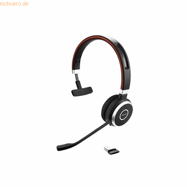 5706991017168 - Evolve 65 MS Telefon On Ear Headset Bluetooth® kabelgebunden Mono Schwarz Silber Noise Cancelling Batterieladeanzeige Mikrofon-Stummschaltung