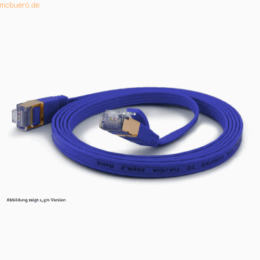 wantec wantecWire Patchkabel CAT6A extraflach FTP blau 0,25m