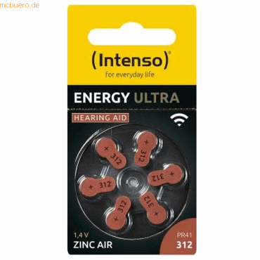 4034303029013 - INTENSO 7504436 - Hörgerätebatterie Zink-Luft 79x36 mm Aid 312 6er-Pack 4034303029013 - INTENSO 7504436 - Hörgerätebatterie Zink-Luft 79x36 mm Aid 312 6er-Pack
