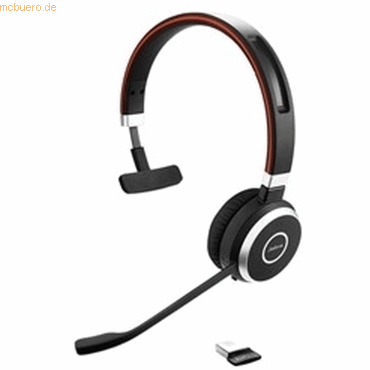 5706991017168 - Evolve 65 MS Telefon On Ear Headset Bluetooth® kabelgebunden Mono Schwarz Silber Noise Cancelling Batterieladeanzeige Mikrofon-Stummschaltung