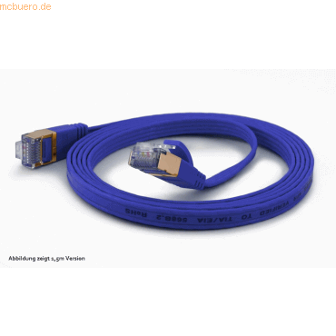 4250367770191 - wantecWire Patchkabel CAT6A extraflach FTP blau 10m