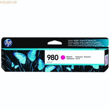 Hewlett Packard HP Tintenpatrone Nr. 980 Magenta (ca. 6.600 Seiten)
