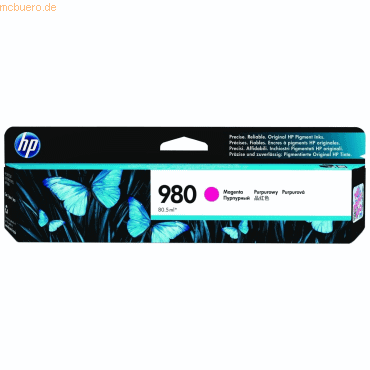 Hewlett Packard HP Tintenpatrone Nr. 980 Magenta (ca. 6.600 Seiten)