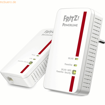 AVM AVM FRITZ!Powerline 1240E WLAN Set 1200 MBit 2er KIT (1x LAN)