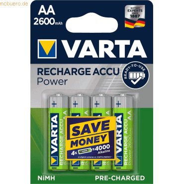 Varta VARTA RECHARGE ACCU Power AA 2600mAh Blister 4