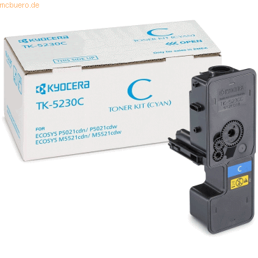 Kyocera Kyocera Toner TK-5230C Cyan (ca. 2.200 Seiten)