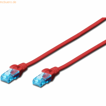 4016032198963 - DIGITUS Patch-Kabel RJ-45 (M) zu RJ-45 (M) 5 m CCA U UTP Cat 5e rot (DK-1512-050 R)