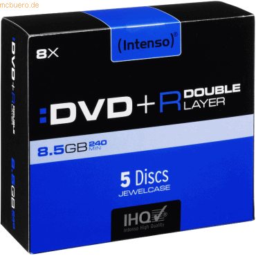Intenso International Intenso DVD+R 8,5GB 08x Speed Double Layer Jewel