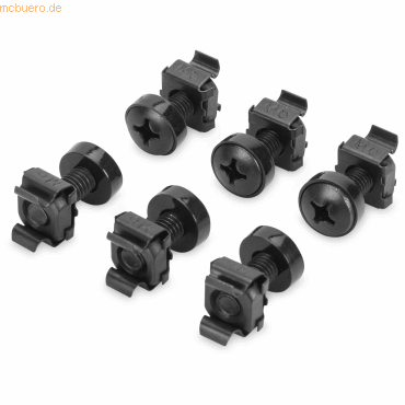 4016032265658 - ASSMANN DIGITUS M6 Installationsmaterial-Set 50 Stk Schwarz DN-19 SET