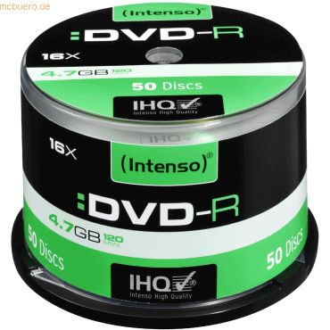 Intenso International Intenso DVD-R 4,7GB 16x Speed Cake Box 50