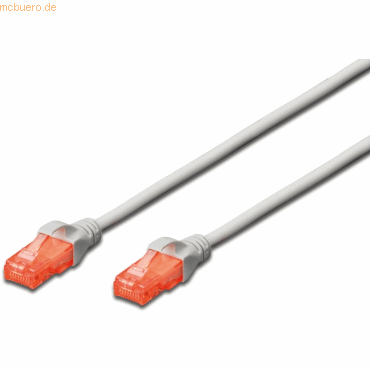 4016032387824 - DIGITUS Patch-Kabel RJ-45 (M) zu RJ-45 (M) 3m Kupfer U UTP Cat 6 grau (DK-1617-030)