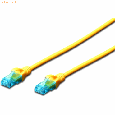 4016032212300 - DIGITUS Patch-Kabel RJ-45 (M) zu RJ-45 (M) 05 m Kupfer U UTP Cat 5e gelb (DK-1511-005 Y)