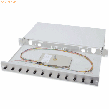 4016032325703 - Spleißbox 1U Equipped 6x LC duplexM25 SchraubeOM4 Adapter