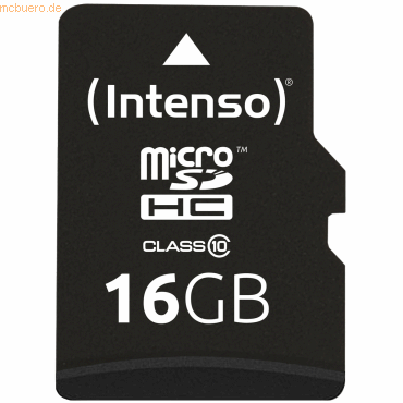 Intenso International Intenso 16GB microSDHC Class 10 + SD-Adapter