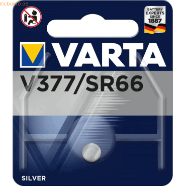 Varta VARTA Knopfzellenbatterie Electronics V377 (SR66) Silber