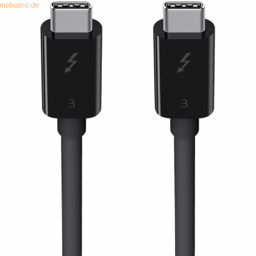 0745883776566 - Thunderbolt 3-Kabel usb-c- usb-c 40 Gbit s 100W 08m schwarz (F2CD084bt08MBK) - Belkin