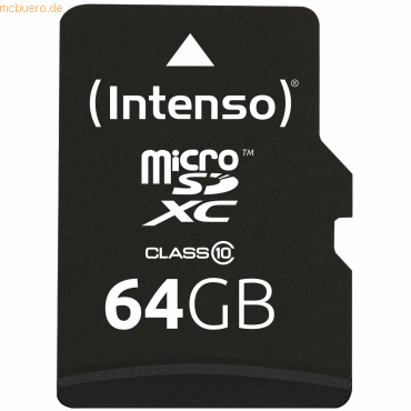 Intenso International Intenso 64GB microSDXC Class 10 + SD-Adapter