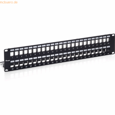 Digital data communication equip 48-Port Keystone Patchpanel Cat.6 ges