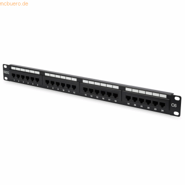 Assmann DIGITUS cat.6, Class E Patchpanel, ungeschirmt 24-Port Schwarz